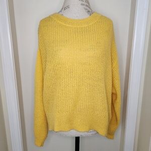 yellow knit sweater